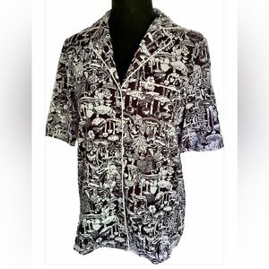 Love & Harmony Mushroom Trippy Button-Up Shirt Unisex